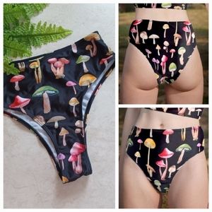 NWT ROMWE Fairy Grudge Mushroom Swim Suit Bikini Bottoms XS